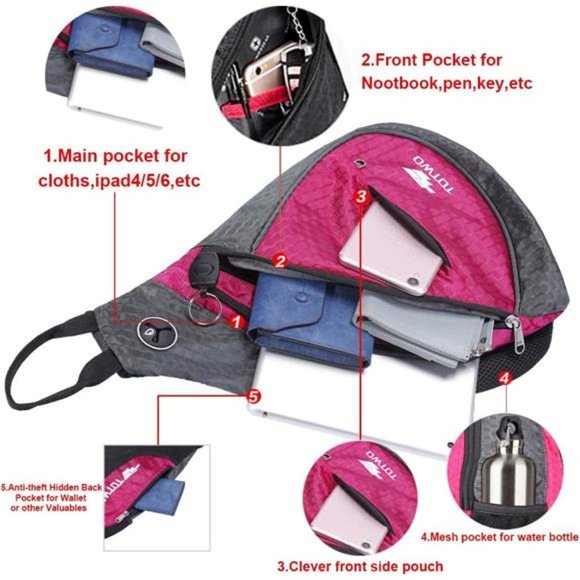 YHLCSQ Anti Theft Sling Bag - Small Chest Shoulder Crossbody Backpack for Men & - Picture 3 of 8